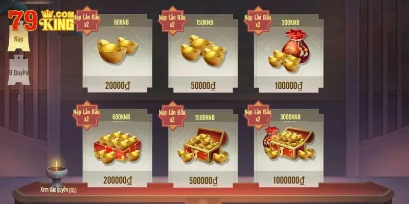 79KING Nạp Lần Đầu Nhận Thưởng